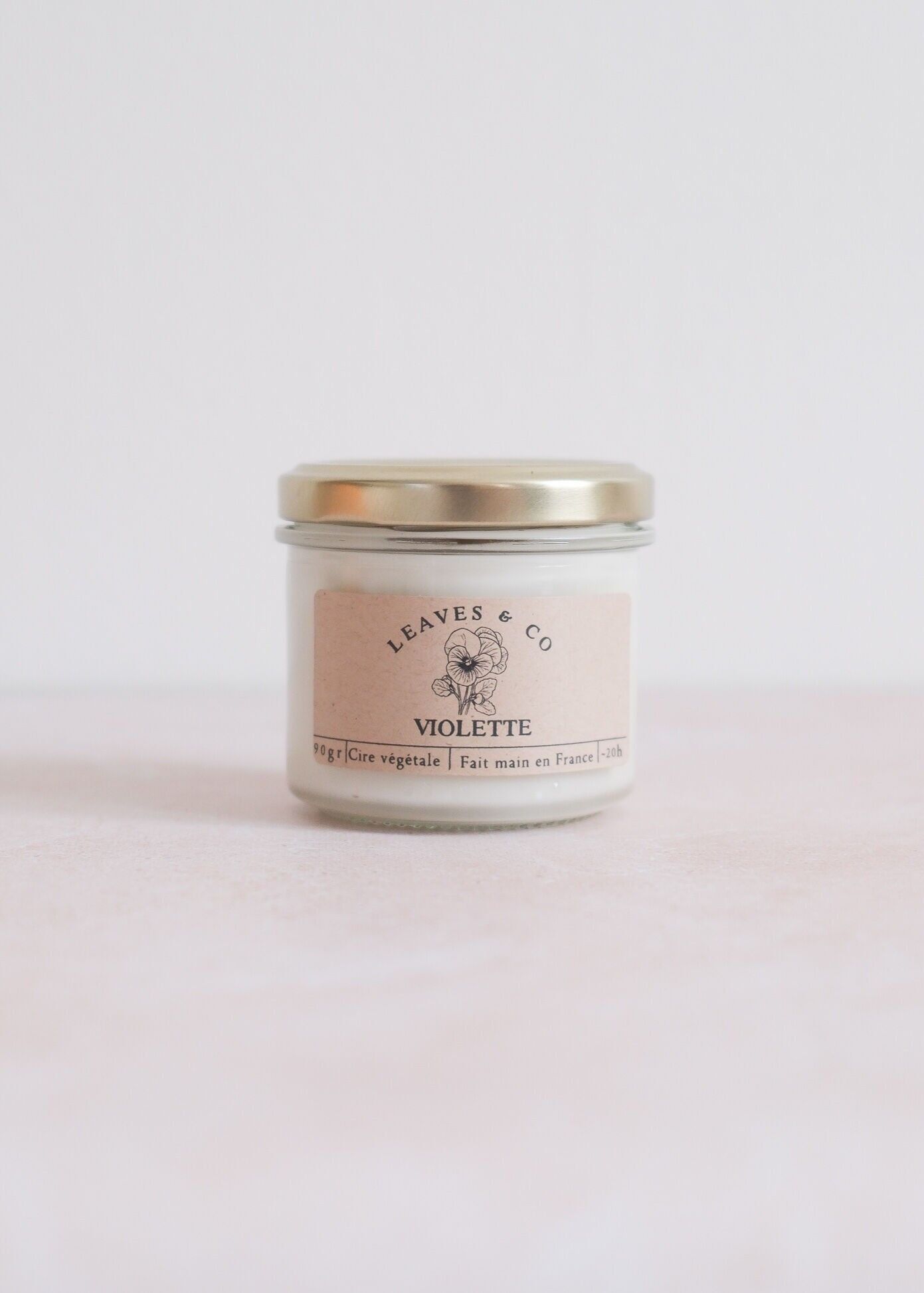 Candela profumata stagionale in barattolo - Viola