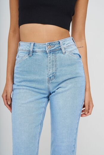 Jeans ajusté droit SALOME DENIM CLAIR 4