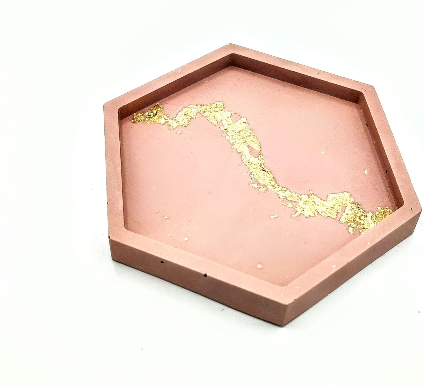 Empty pocket - hexagonal jesmonite coaster