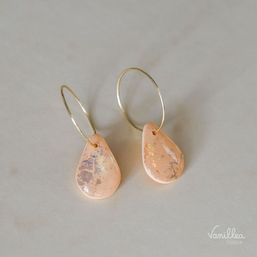 Fibbie CLEM color pesca in polimero e acciaio inox