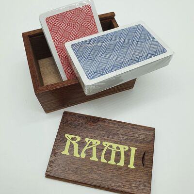 Wooden box - Rummy