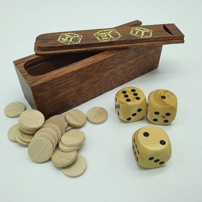 Coffret en bois - Jeu de 421