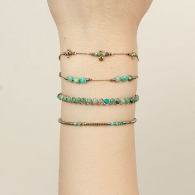 Set 4 Bracelets - Pierres naturelles au choix