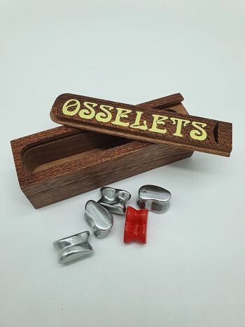 Jeu des osselets - Coffret en bois 1