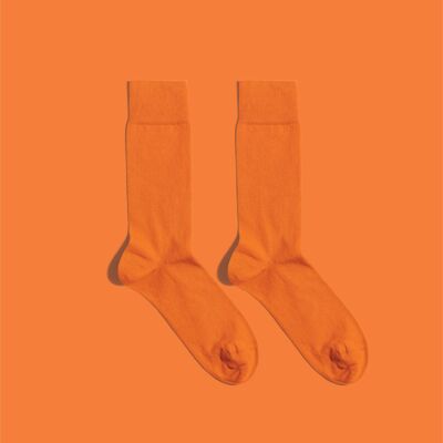 Colección Essential - Calcetines Color Sólido - Naranja - Tangy Tango