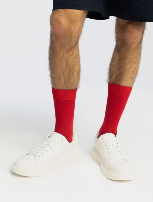 Essential Collection - Solid Colour Socks - Red - Ruby Embrace