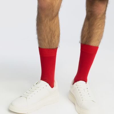 Essential Collection - Solid Colour Socks - Red - Ruby Embrace