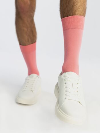 Collection Essentielle - Chaussettes de Couleur Unie - Rose Nude - Blush Doux 1