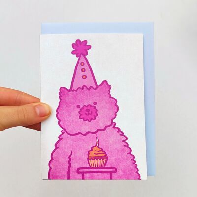 Tarjeta de felicitación del oso de cumpleaños