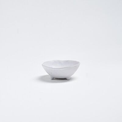 Nature Shape White Mini Footed Bowl - set with 4