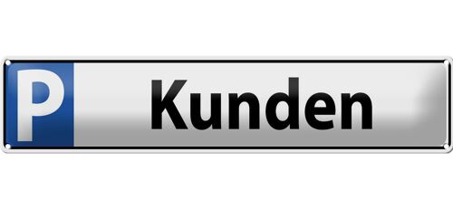 Blechschild Parken 46x10cm Parkplatzschild Kunden Dekoration