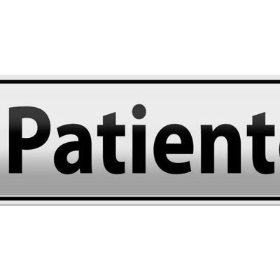 Letrero de chapa para estacionamiento, 46x10cm, señal de estacionamiento, decoración del paciente