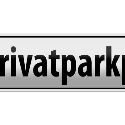 Blechschild Parken 46x10cm Parkplatzschild Privatparkplatz Dekoration