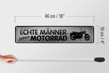 Panneau de rue en étain 46x10cm, décoration de moto pour hommes 5