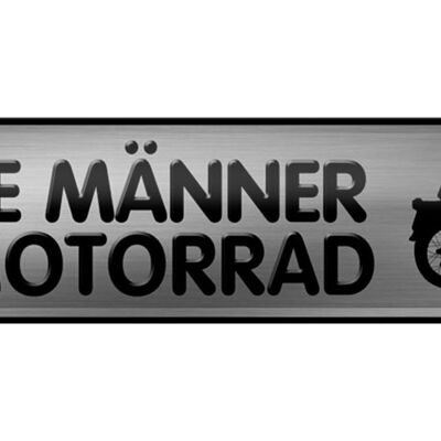 Blechschild Straßenschild 46x10cm Männer fahren Motorrad Dekoration