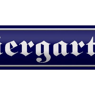 Blechschild Straßenschild 46x10cm Biergarten Dekoration