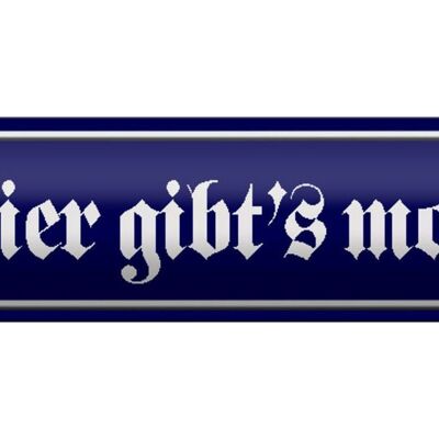 Blechschild Straßenschild 46x10cm Freibier gibt´s morgen Dekoration