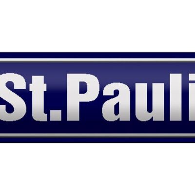 Blechschild Straßenschild 46x10cm St. Pauli Hamburg Dekoration