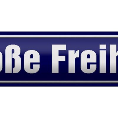 Blechschild Straßenschild 46x10cm Große Freiheit Hamburg Dekoration