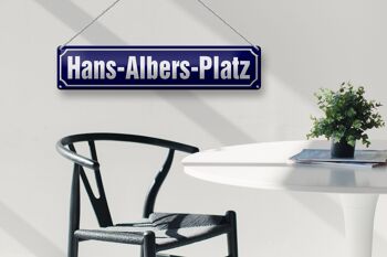 Plaque de rue en tôle 46x10cm HANS-ALBERS-PLATZ Décoration de Hambourg 4