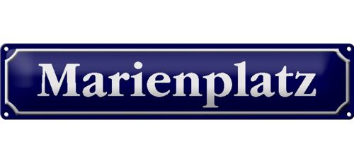 Blechschild Straßenschild 46x10cm Marienplatz München Dekoration