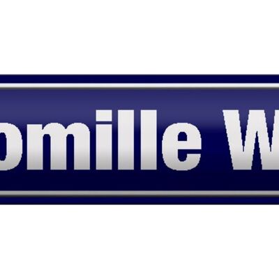 Tin sign street sign 46x10cm Permille way decoration