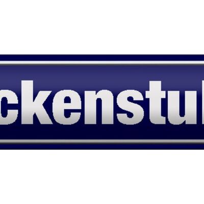 Blechschild Straßenschild 46x10cm Zickenstube Zicke Dekoration