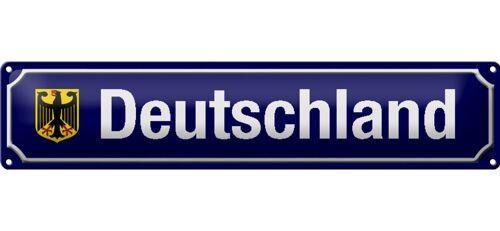 Blechschild Straßenschild 46x10cm Deutschland Wappen Dekoration