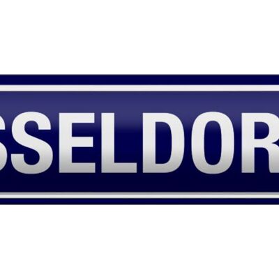 Blechschild Straßenschild 46x10cm Düsseldorf Wappen Dekoration