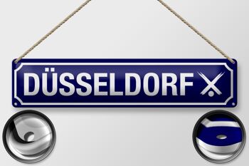 Plaque de rue en tôle 46x10cm, décoration des armoiries de Düsseldorf 2
