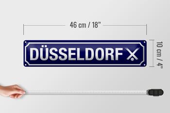 Plaque de rue en tôle 46x10cm, décoration des armoiries de Düsseldorf 5