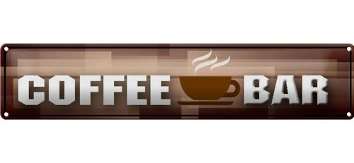 Blechschild Kaffee 46x10cm Coffee Bar Cafe Terrasse Dekoration
