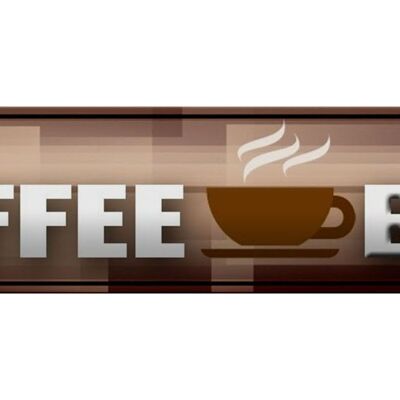 Blechschild Kaffee 46x10cm Coffee Bar Cafe Terrasse Dekoration