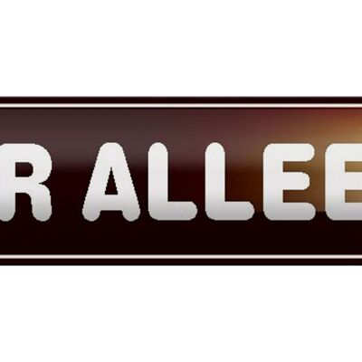 Targa in metallo 46x10 cm Beer Allee Beer Drinker Pub