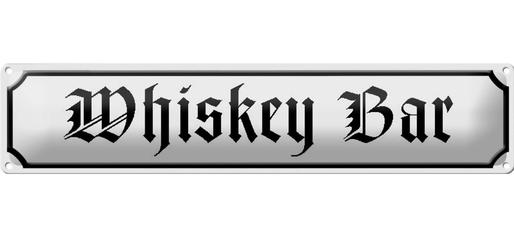 Targa in metallo 46x10 cm Whisky Bar Pub Decorazione cucina