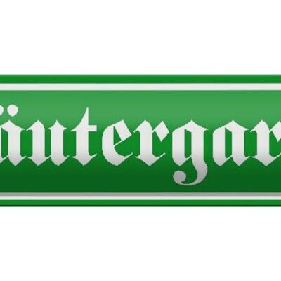 Blechschild Straßenschild 46x10cm Kräutergarten Dekoration