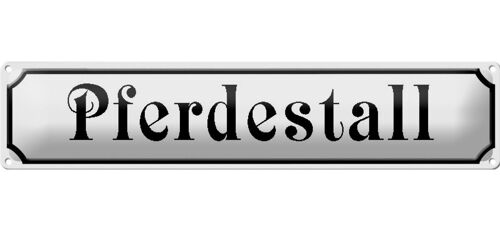 Blechschild Straßenschild 46x10cm Pferdestall Reiten Pferde Dekoration