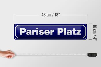 Plaque de rue en tôle 46x10cm, décoration Pariser Platz Berlin 5
