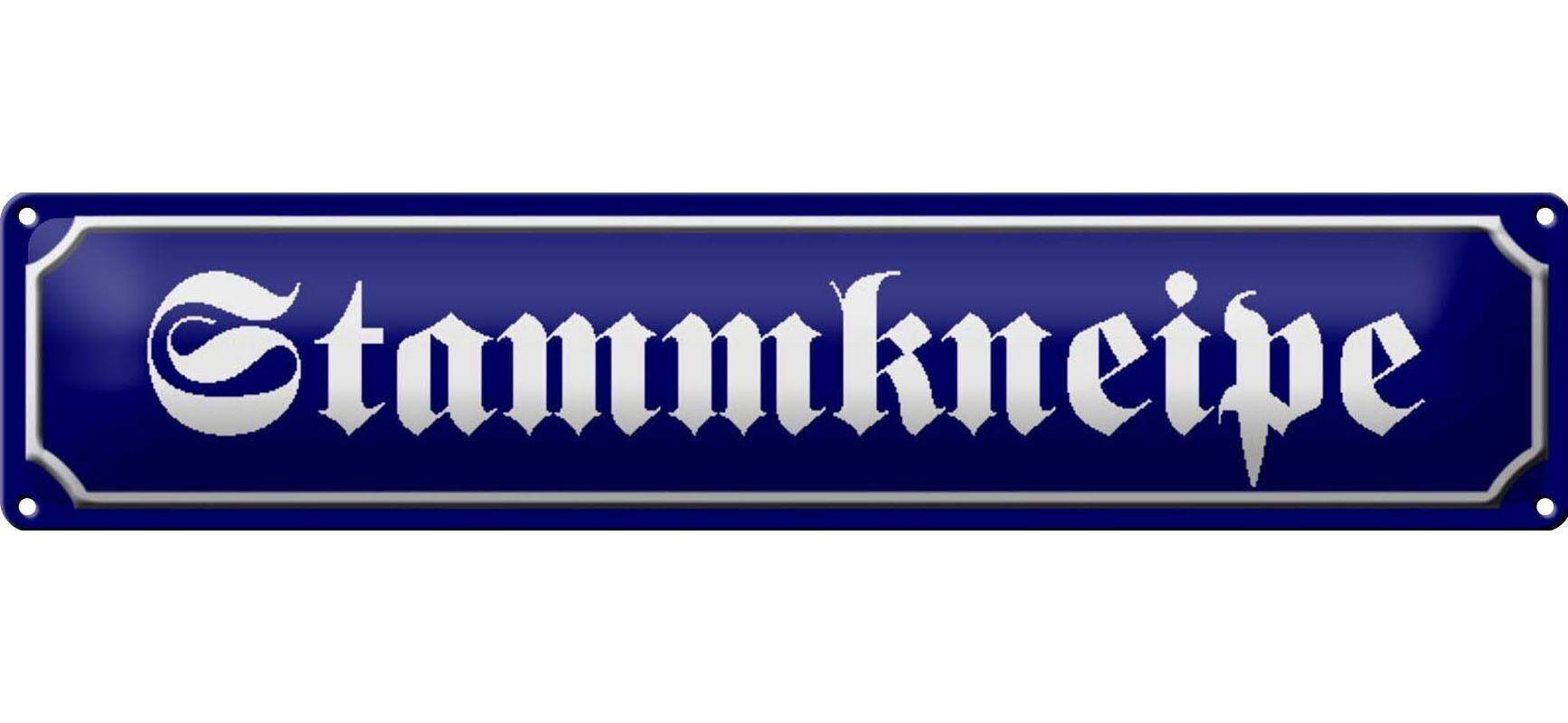 Targa in metallo cartello stradale 46x10 cm decorazione locale pub cibo bar