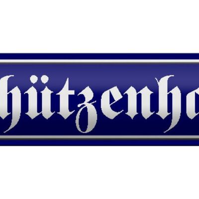 Blechschild Straßenschild 46x10cm Schützenhaus Dekoration