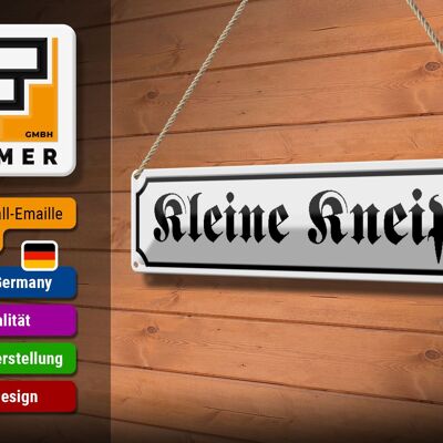 Blechschild Straßenschild 46x10cm kleine Kneipe Bar Bier Dekoration