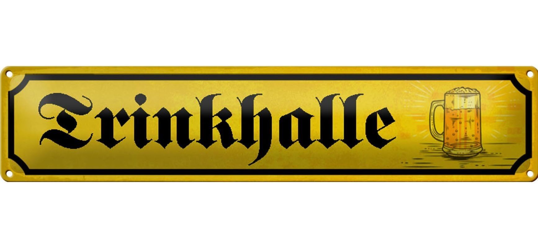 Targa in metallo cartello stradale 46x10 cm decorazione sala pub birra