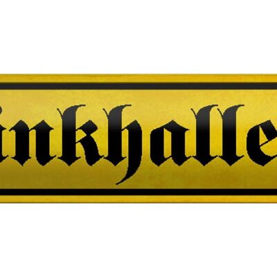 Blechschild Straßenschild 46x10cm Trinkhalle Kneipe Bier Dekoration