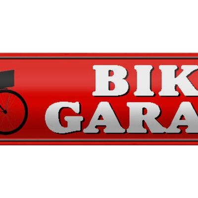 Blechschild Straßenschild 46x10cm Bike Garage Fahrrad Dekoration