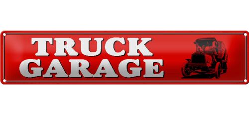 Blechschild Straßenschild 46x10cm Truck Garage LKW Dekoration