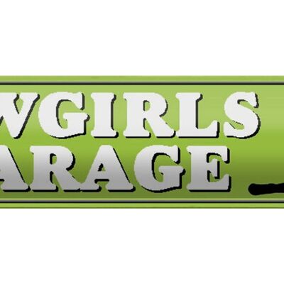 Targa in metallo Segnale stradale 46x10 cm Decorazione garage Pinup Cowgirls