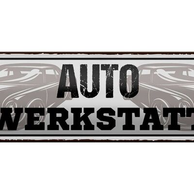 Blechschild Spruch 46x10cm Auto Werkstatt Werkzeug Dekoration