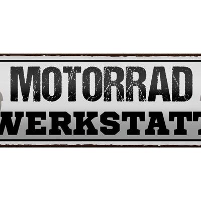 Blechschild Spruch 46x10cm Motorrad Werkstatt Werkzeug Dekoration