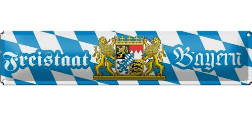 Blechschild Bayern 46x10cm Freistaat Bayern Dekoration