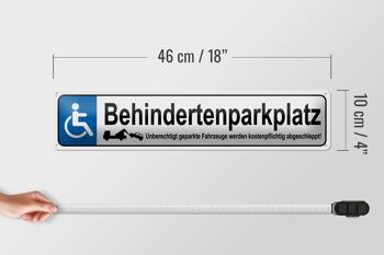 Panneau de stationnement en étain 46x10cm, décoration de place de stationnement pour personnes handicapées 4